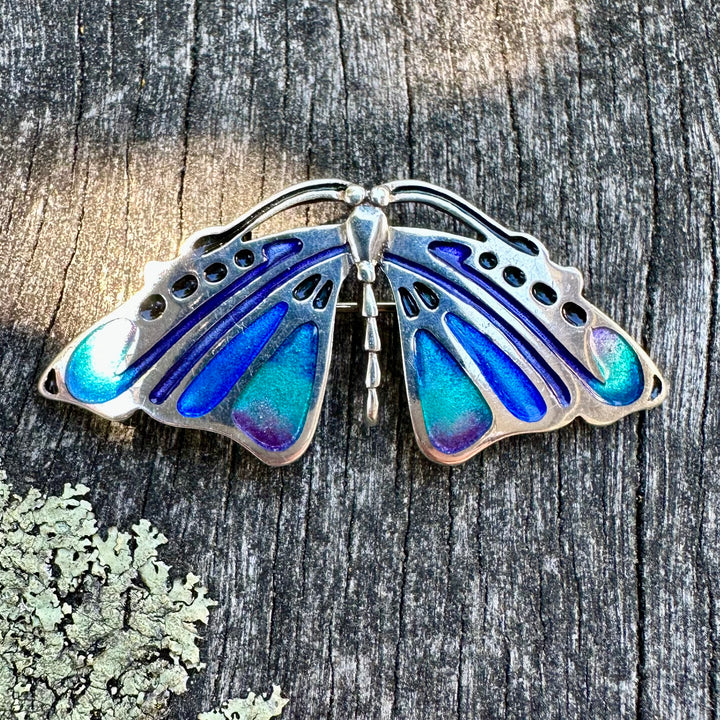 Vintage Pat Cheney butterfly pendant brooch