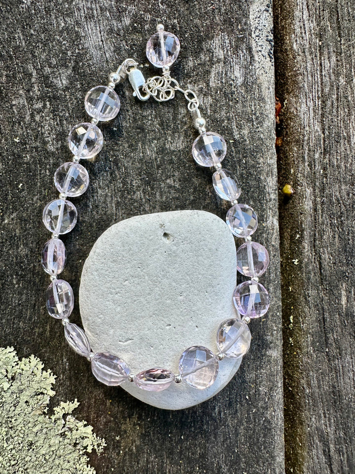 Faceted amethyst bracelet