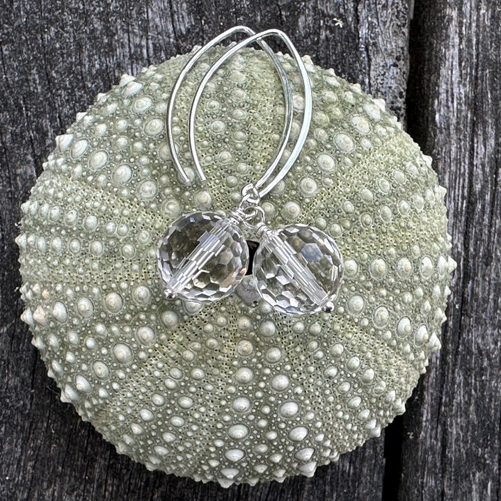 Rock crystal earrings