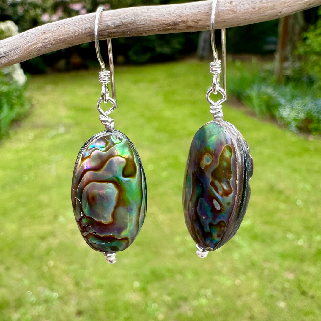 Paua corner earrings