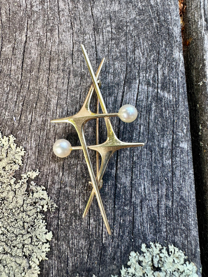 14ct modernist brooch