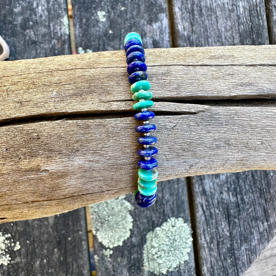 Lapis lazuli & turquoise bracelet