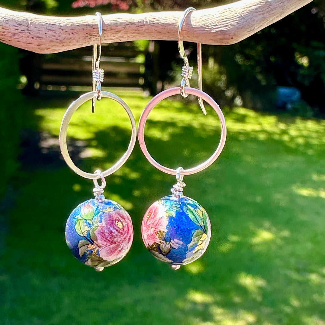 Japanese decal earrings