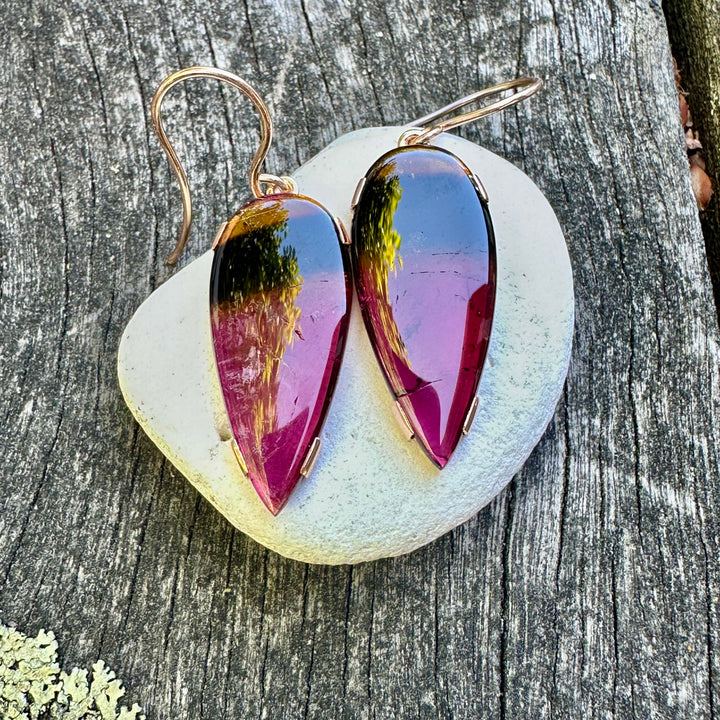 16.5 ct Watermelon Tourmaline earrings