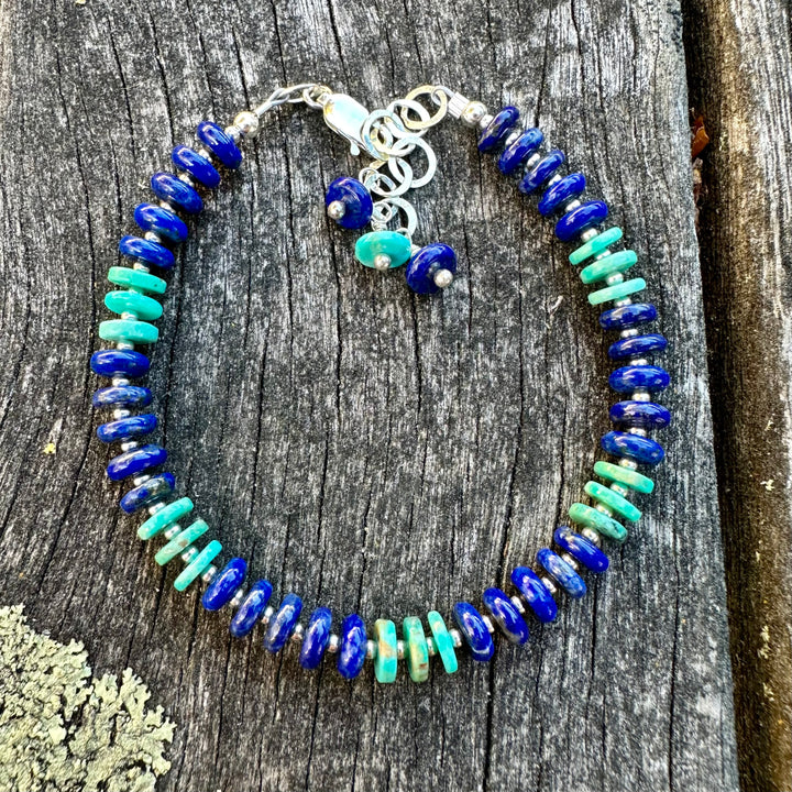 Lapis lazuli & turquoise bracelet