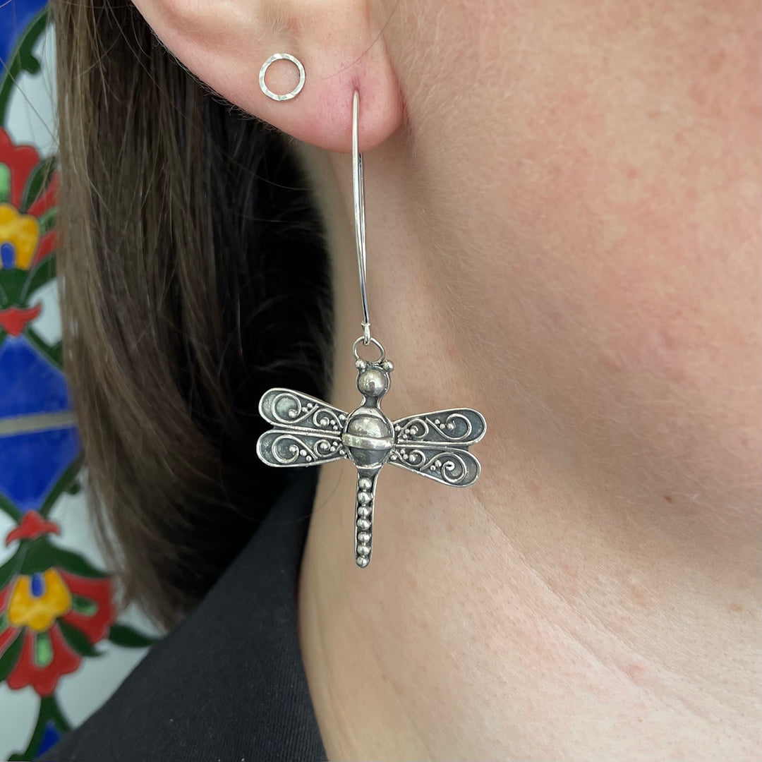 Sterling silver Dragonfly earrings