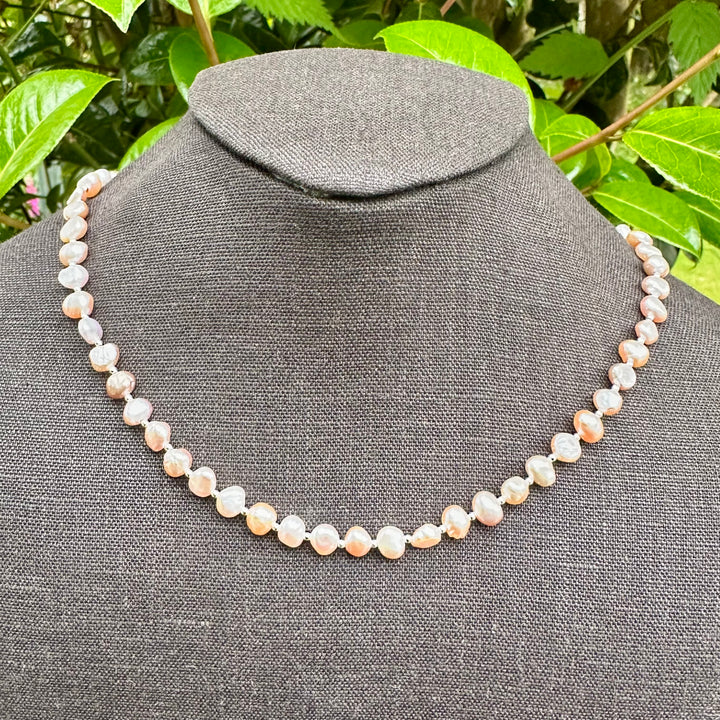 Pink freshwater pearl necklace