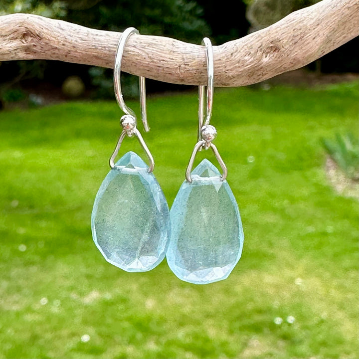 Aquamarine drop earrings