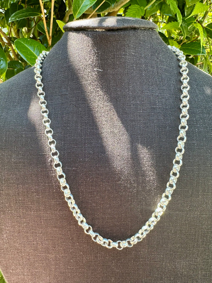 16” heavy rolo chain necklace