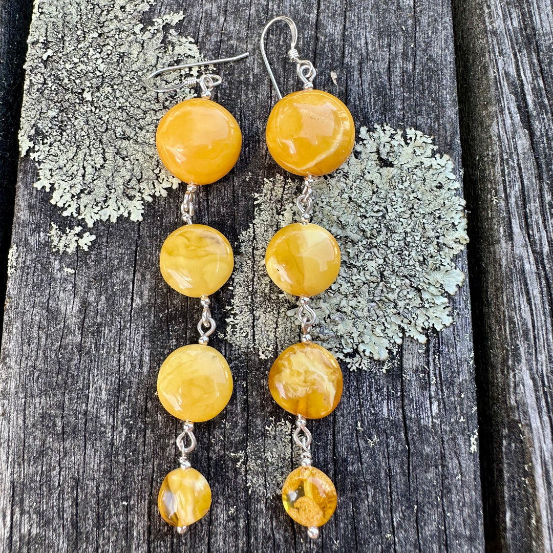 Butterscotch amber earrings