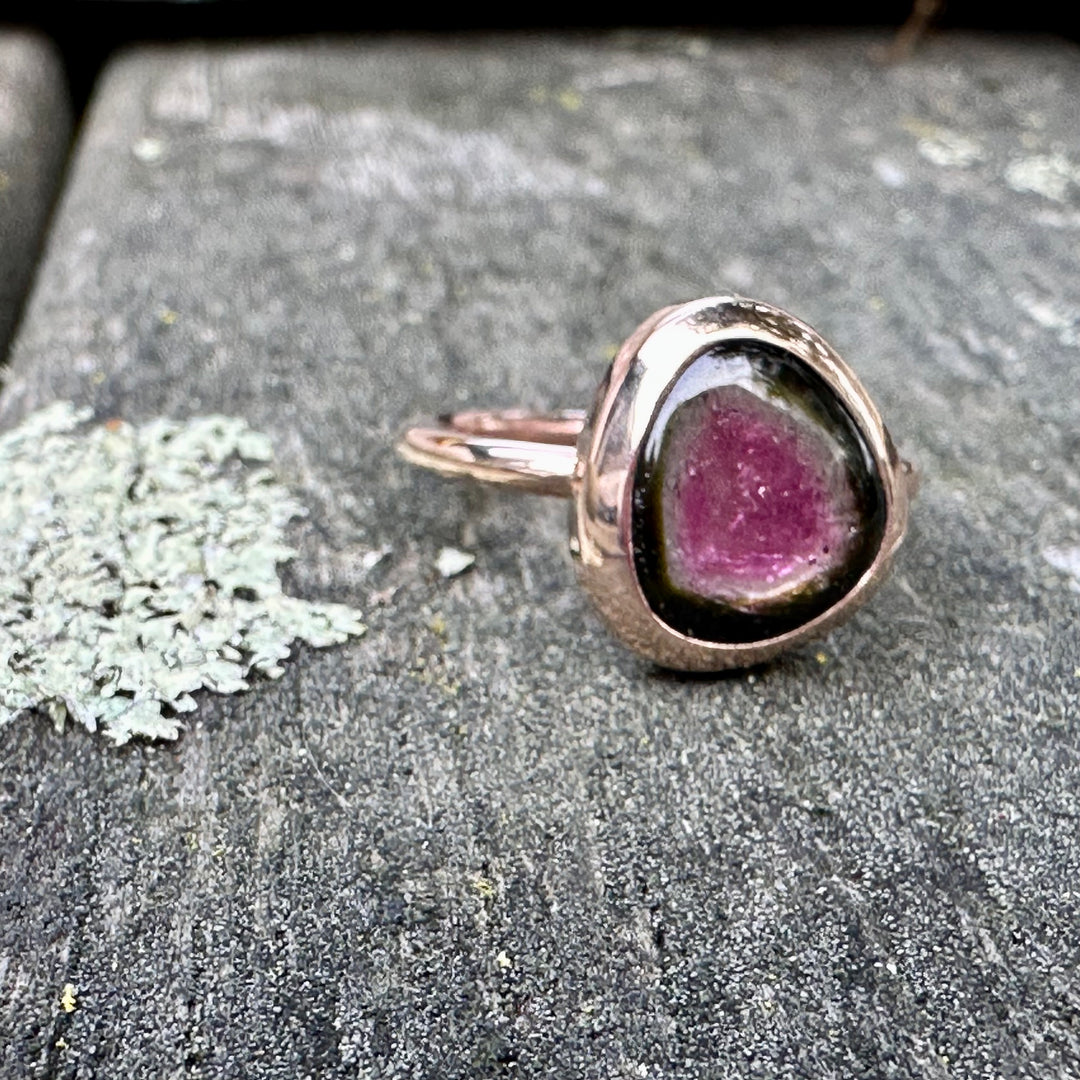 Watermelon Tourmaline ring