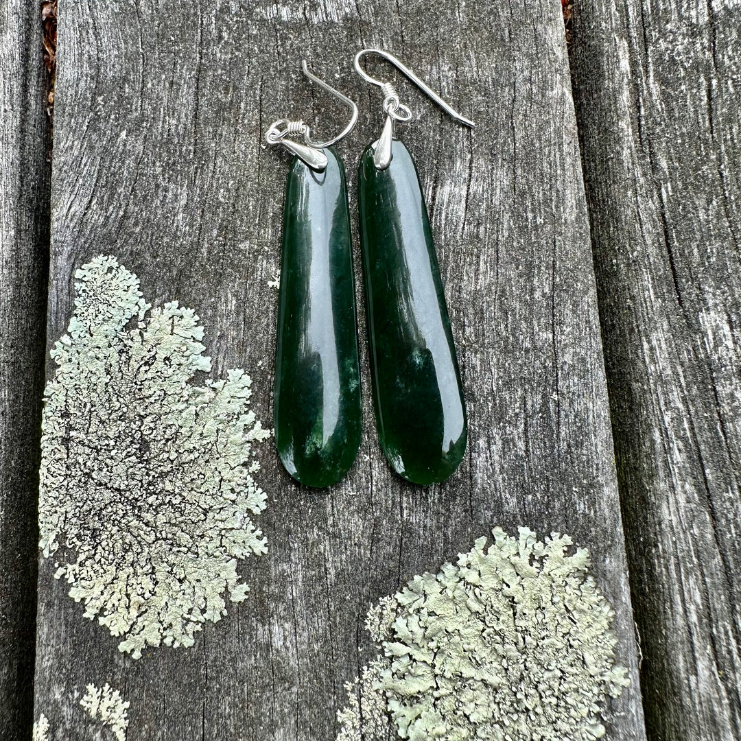 New Zealand greenstone earrings