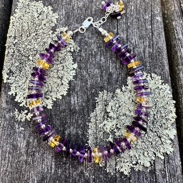 Amethyst & citrine bracelet