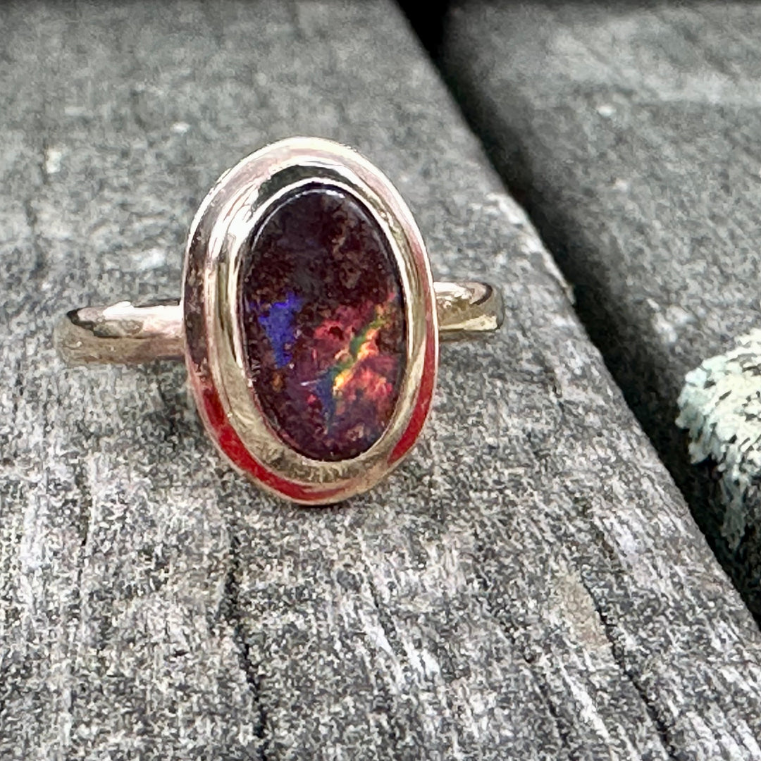 2.01 ct Boulder Opal ring