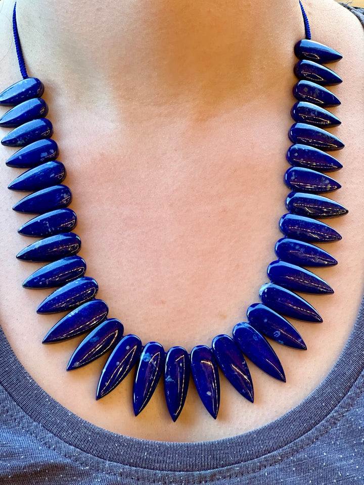 Lapis lazuli dagger necklace