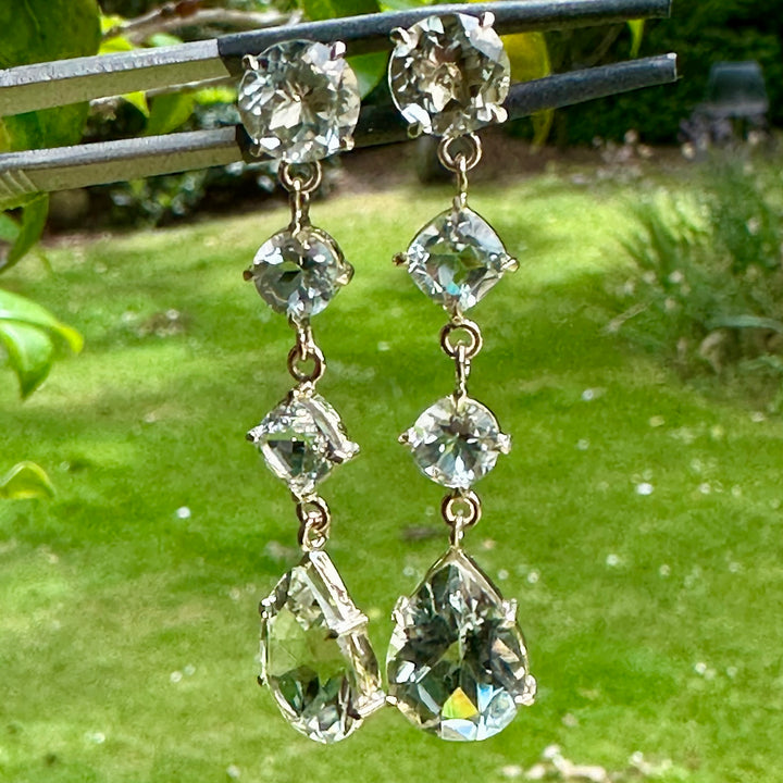 Prasiolite (green amethyst) Wild at heart earrings