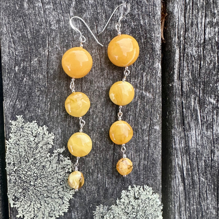 Butterscotch amber earrings