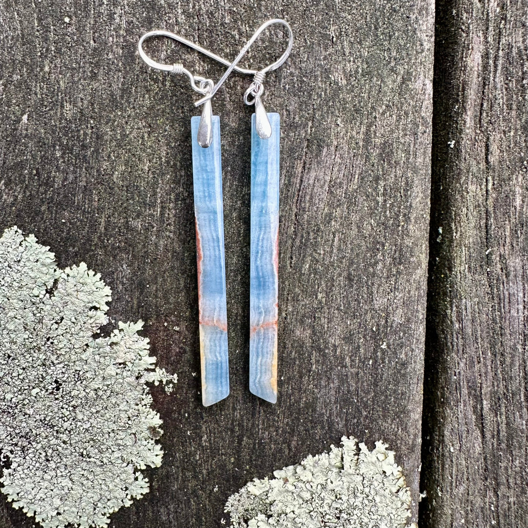 Lemurian aquatine earrings