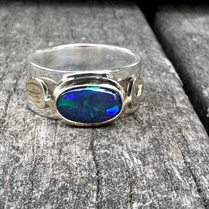 Black opal Amore ring