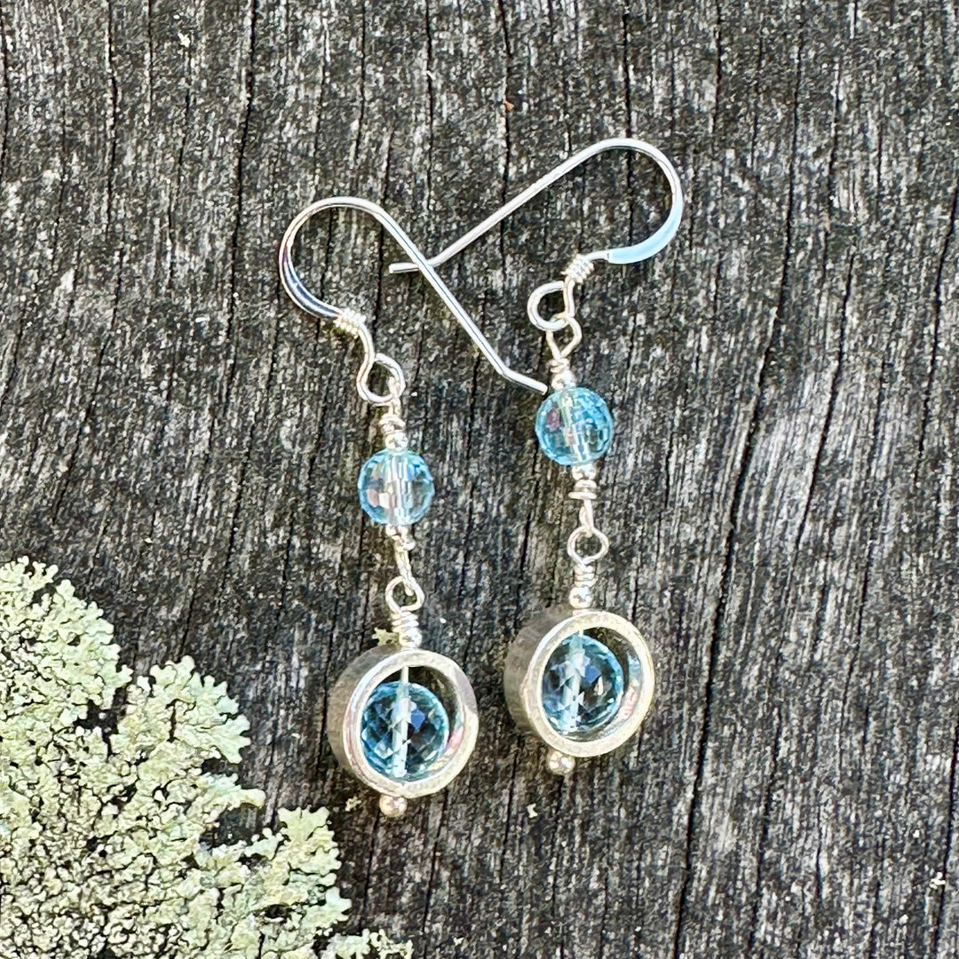 Blue topaz earrings