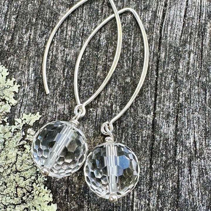 Rock crystal earrings