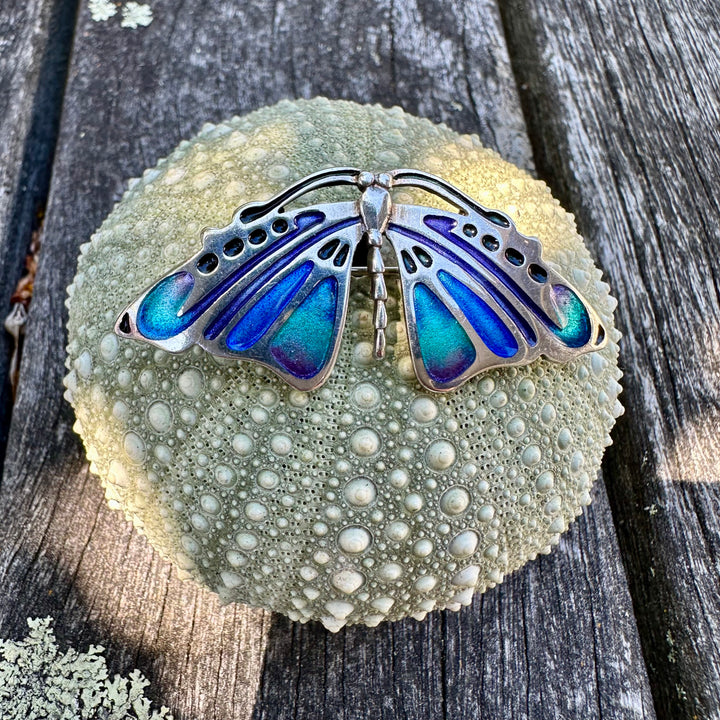 Vintage Pat Cheney butterfly pendant brooch