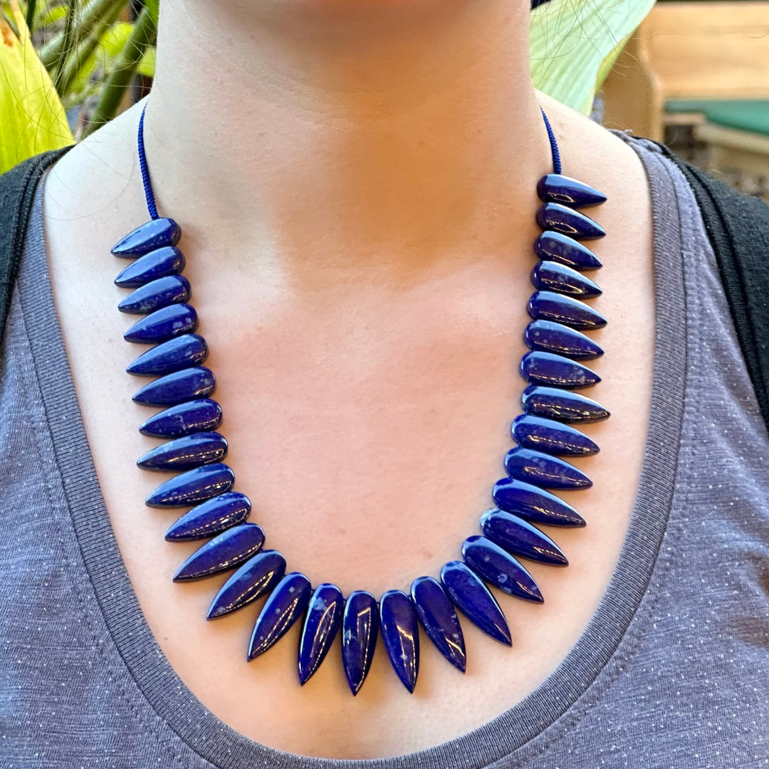 Lapis lazuli dagger necklace