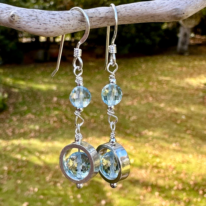 Blue topaz earrings