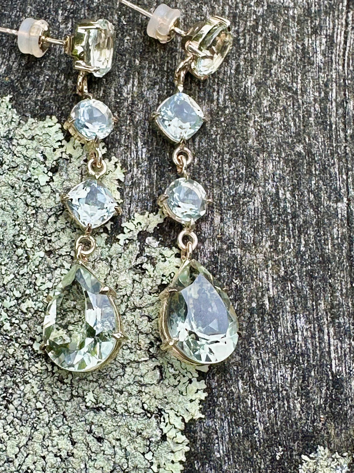 Prasiolite (green amethyst) Wild at heart earrings