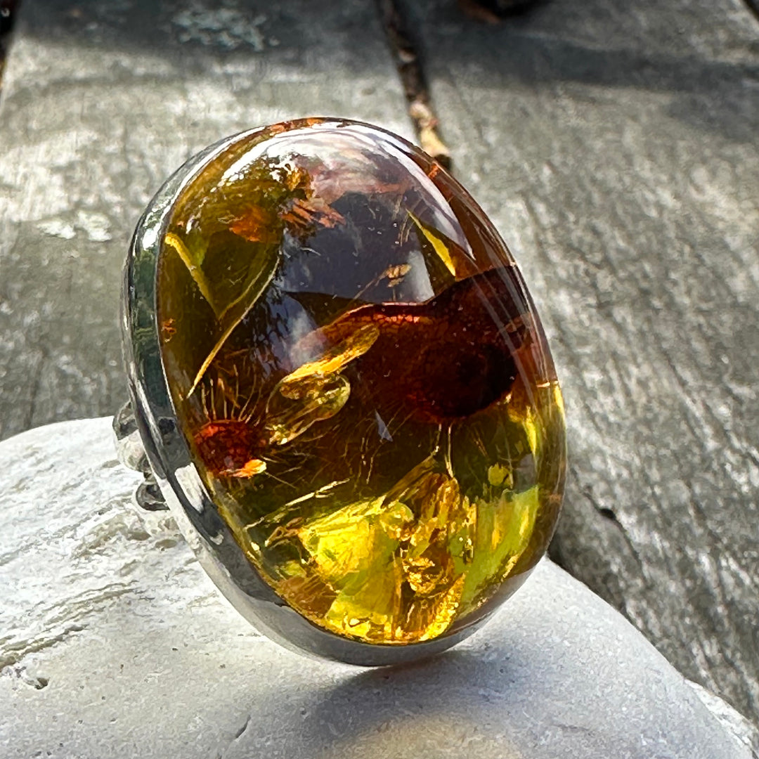Huge Baltic amber ring