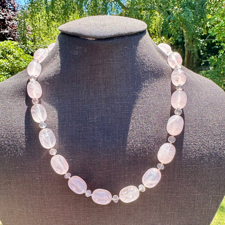 Rose quartz necklace