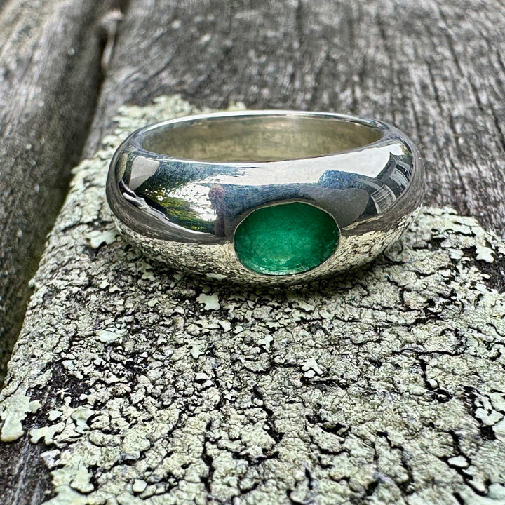 .75ct Brazilian emerald signet ring