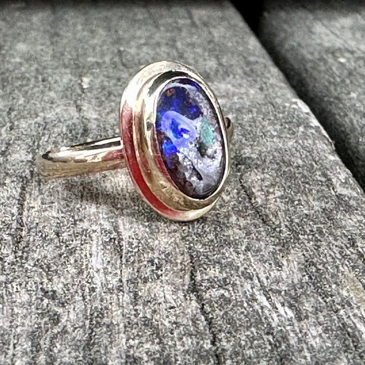 2.01 ct Boulder Opal ring