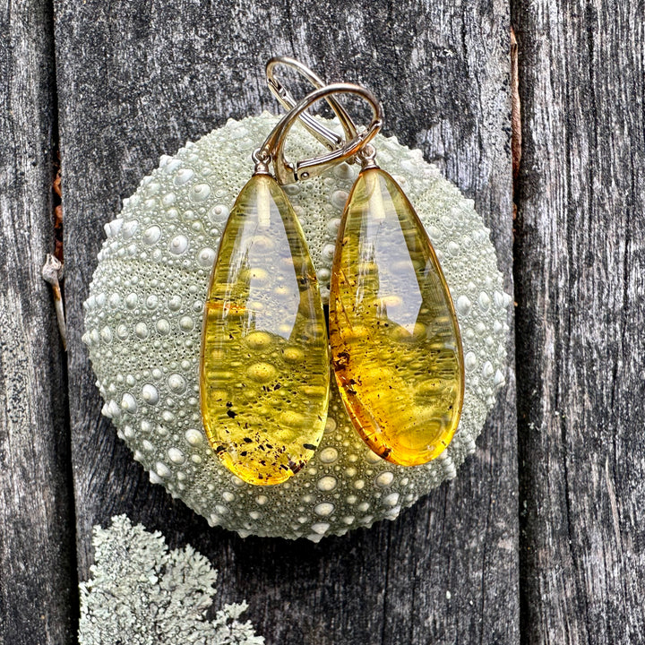 Baltic Amber drop earrings