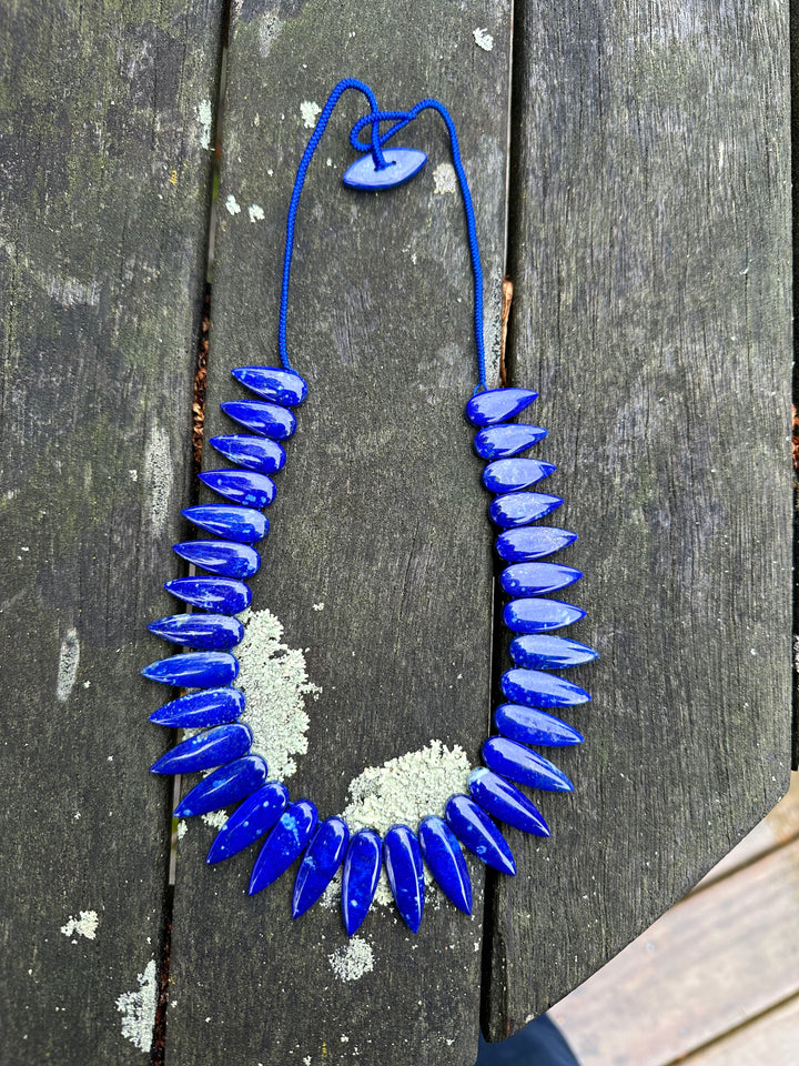 Lapis lazuli dagger necklace