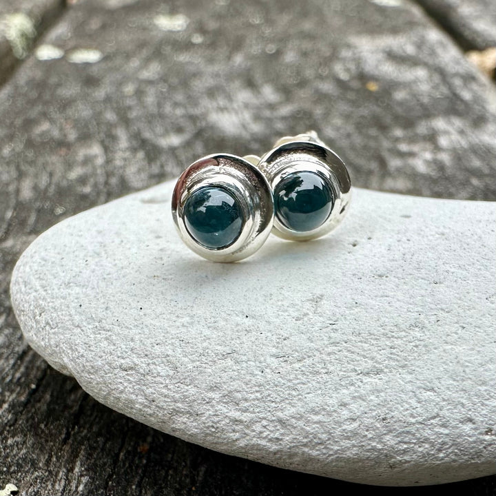 4mm blue topaz studs