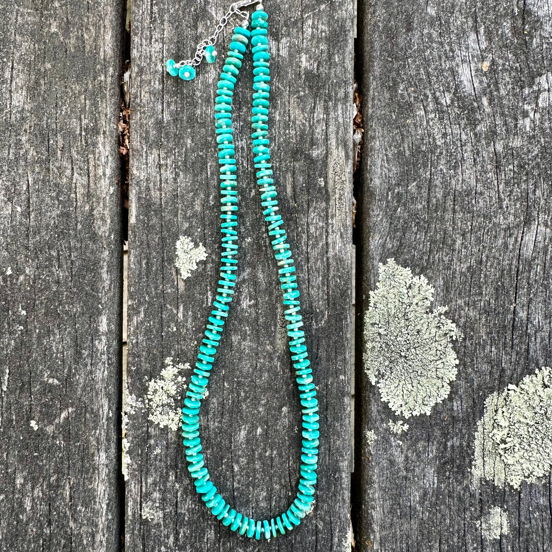 Turquoise rondel necklace