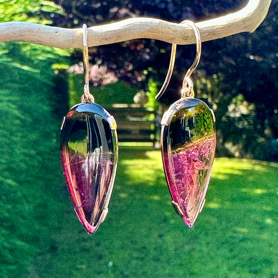 16.5 ct Watermelon Tourmaline earrings