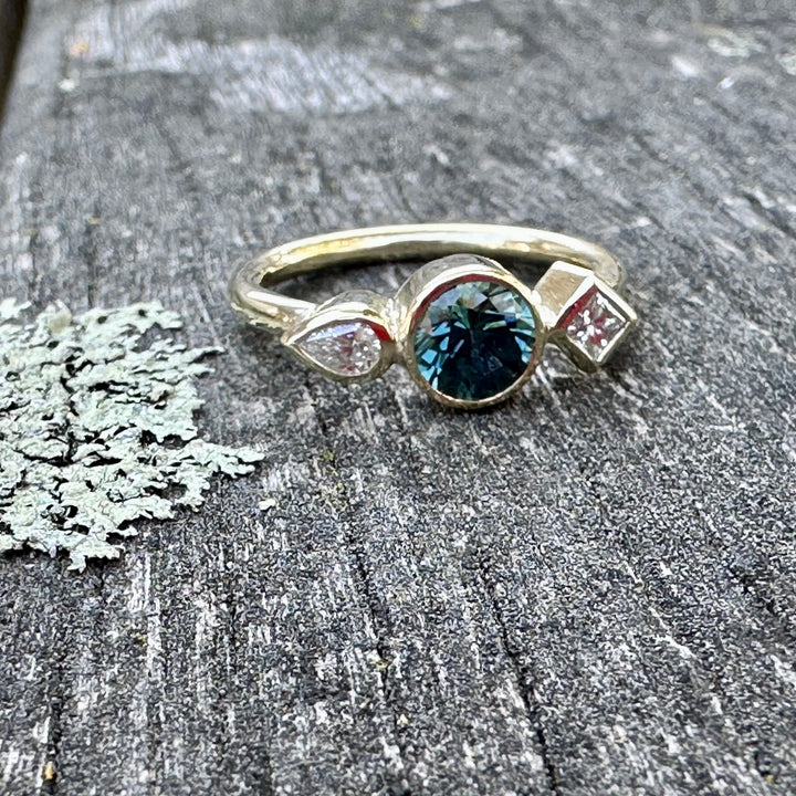 Australian Sapphire and diamond ring
