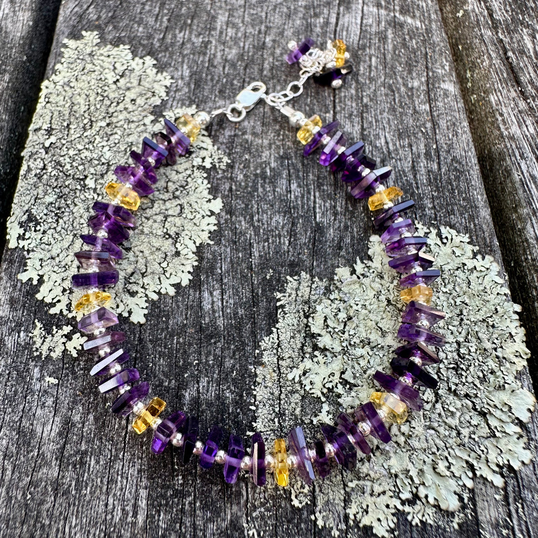 Amethyst & citrine bracelet