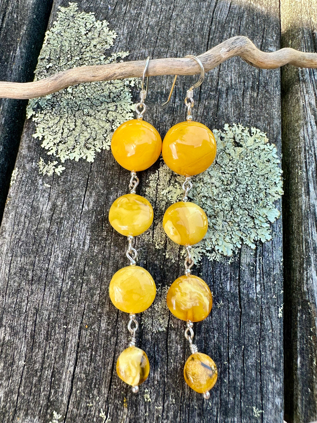 Butterscotch amber earrings