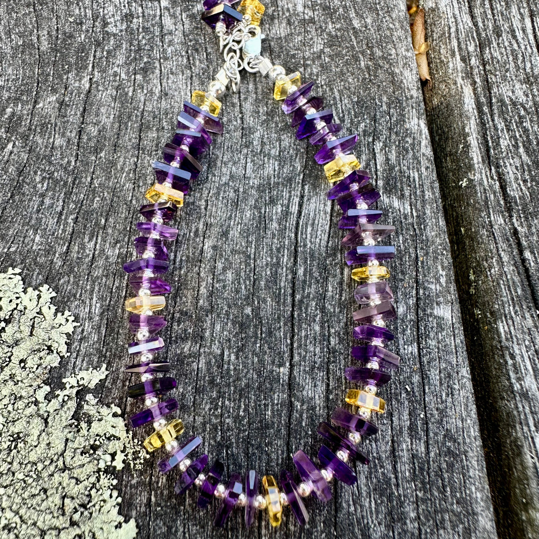 Amethyst & citrine bracelet