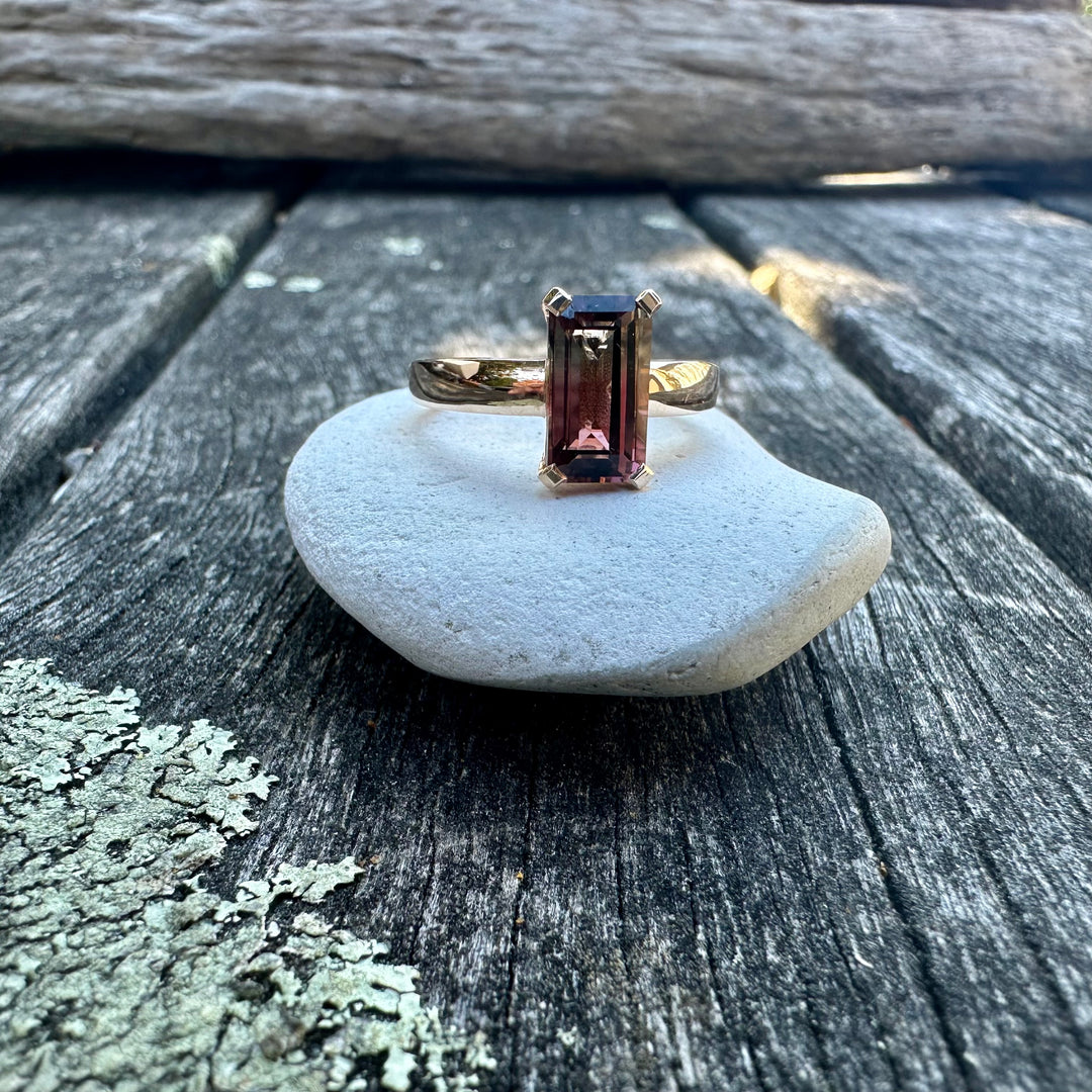 2.2ct watermelon tourmaline ring