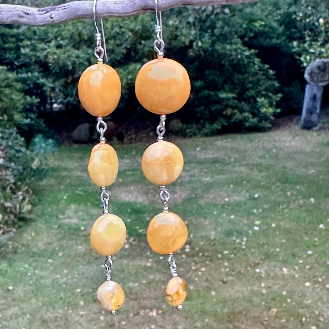 Butterscotch amber earrings