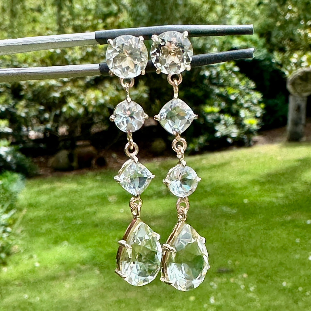 Prasiolite (green amethyst) Wild at heart earrings