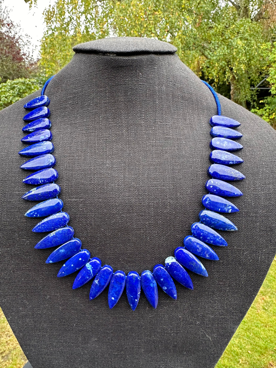 Lapis lazuli dagger necklace