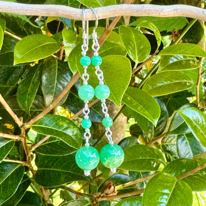 Chrysoprase earrings