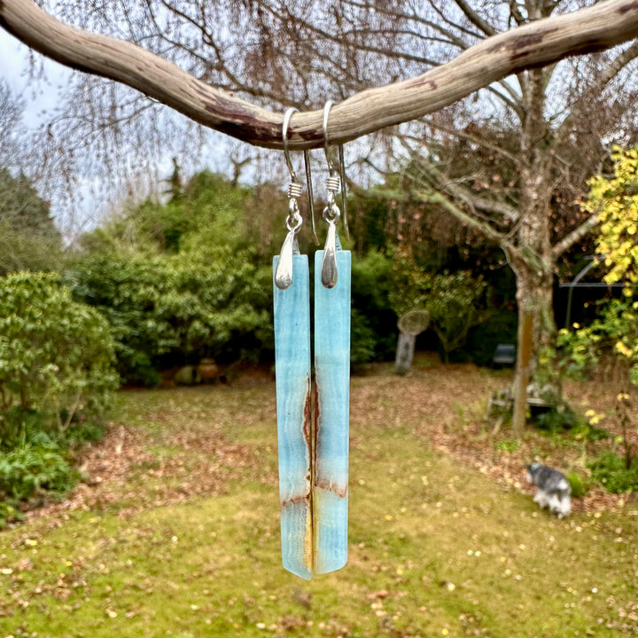 Lemurian aquatine earrings