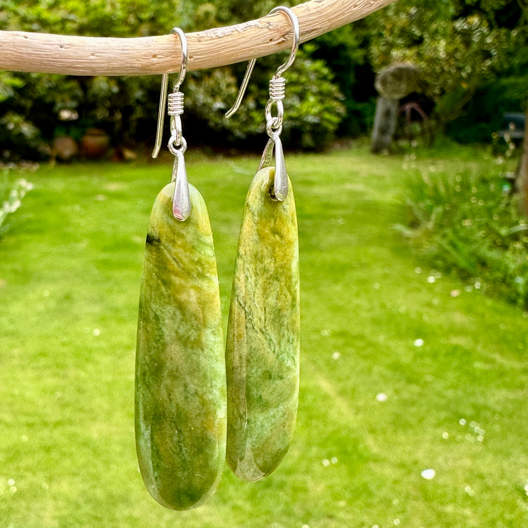 Marsden Flower greenstone matched earrings