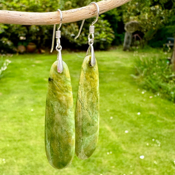 Marsden Flower greenstone matched earrings